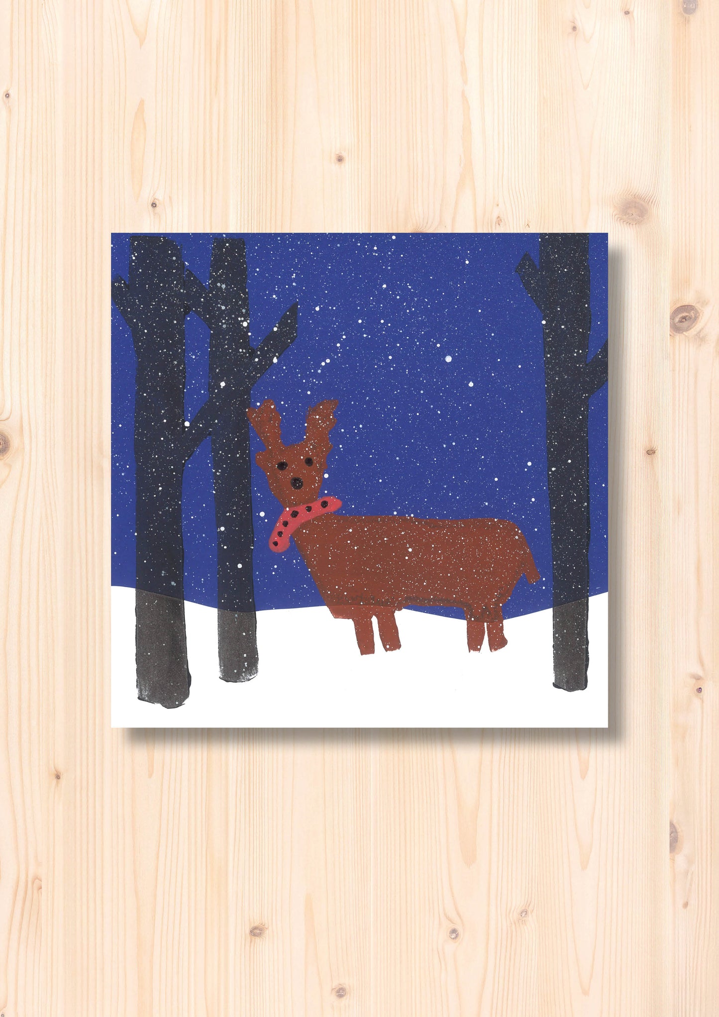 Hirsch im Schnee klein