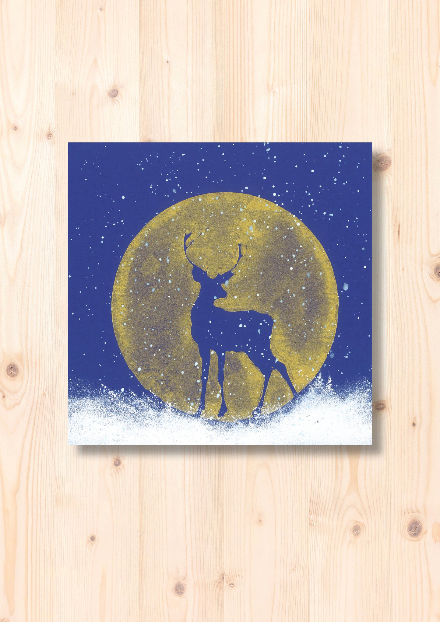 Hirsch im Vollmond klein